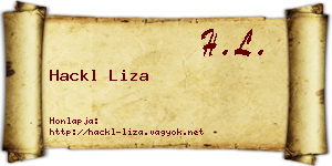 Hackl Liza névjegykártya